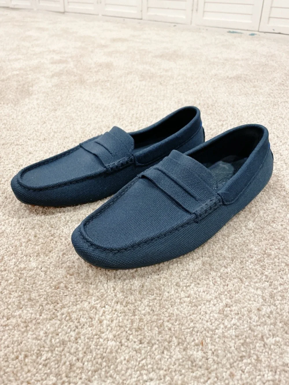 Rothy’s Men’s The Daily Driver Nautical Navy Loafers Size 10